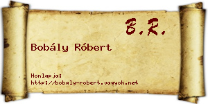 Bobály Róbert névjegykártya
