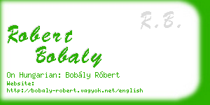 robert bobaly business card